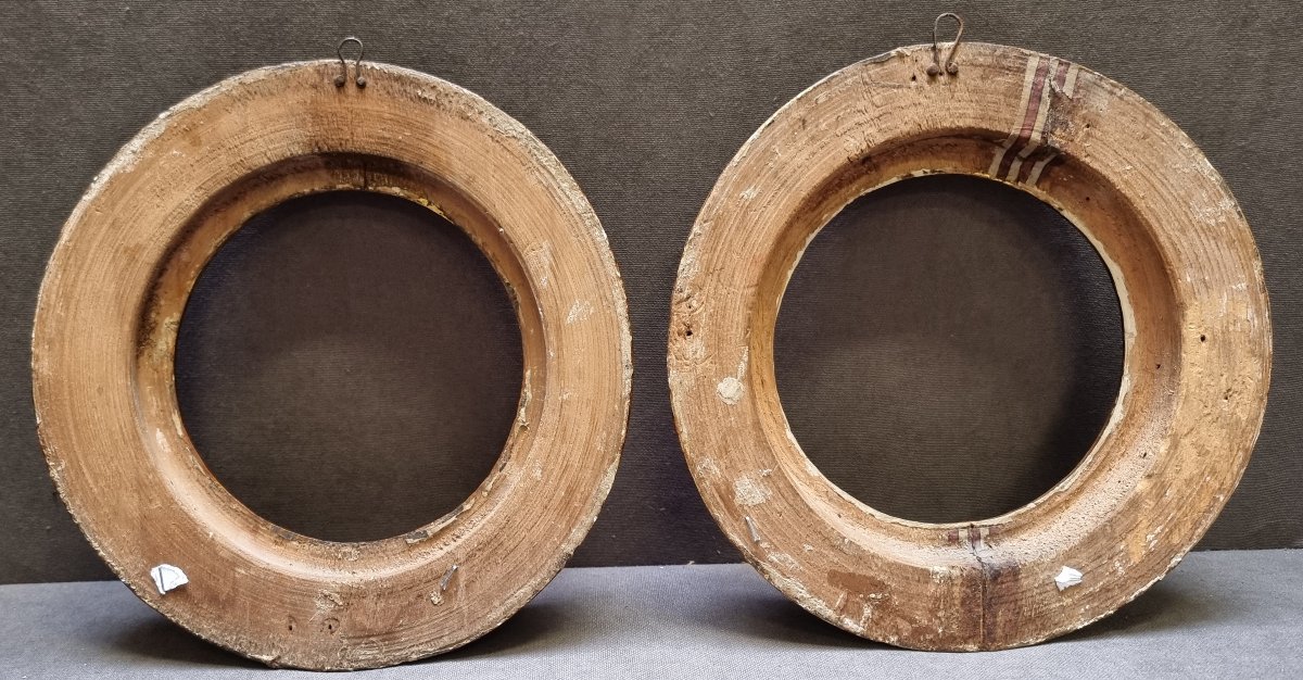 Pair Of Carved And Silver-plated Wooden Frames - Early 18th Century - Southern Italy-photo-2