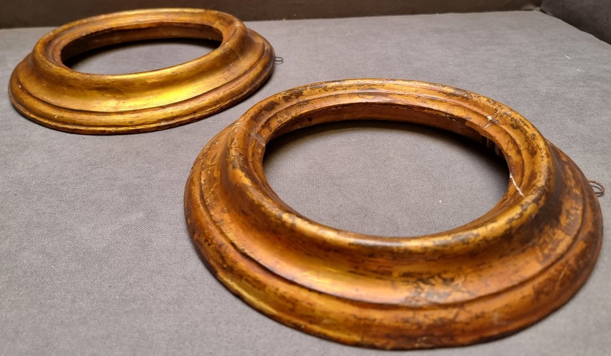 Pair Of Carved And Silver-plated Wooden Frames - Early 18th Century - Southern Italy-photo-4