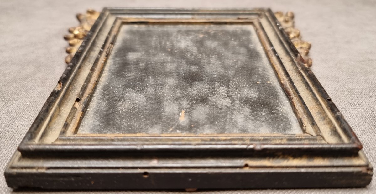 Small Salvador Rosa Frame In Carved Wood - Rome, Italy - 17th Century-photo-1