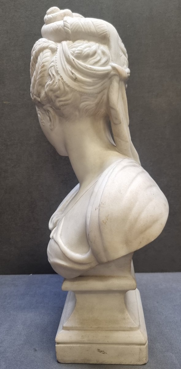 SCULPTURE EN MARBRE - BUSTE DE DIANE DE POITIER - XIXe SIÈCLE-photo-4