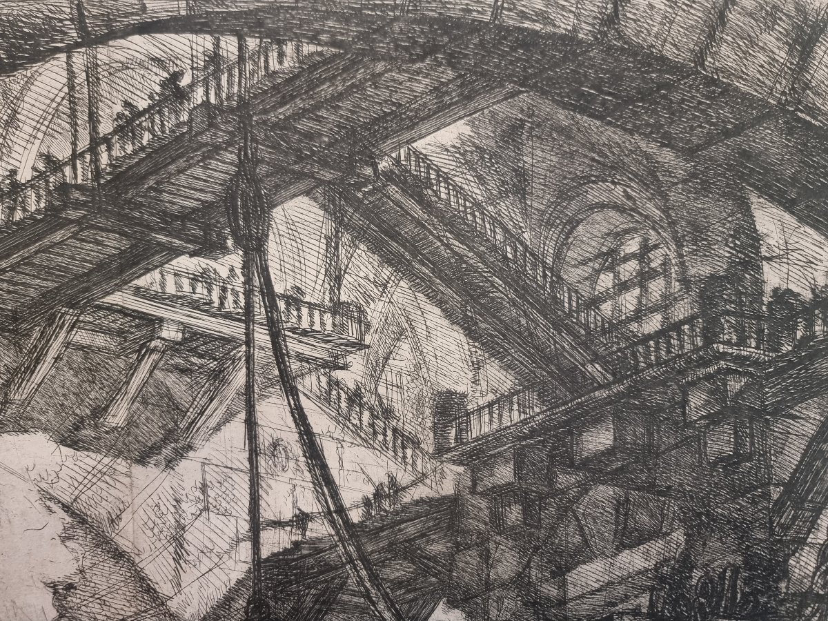 Gravure - Prisons de Piranesi - Seconde édition, Première édition française - Début du XIXe s-photo-2