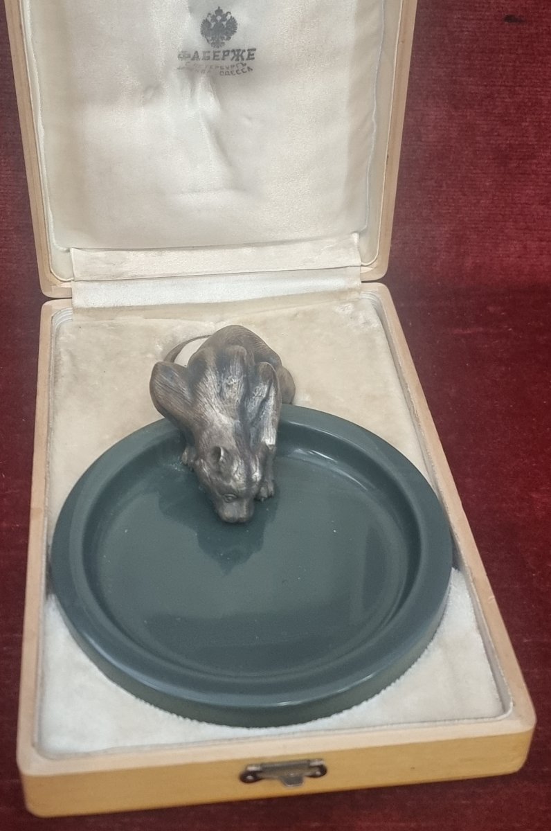 Panthère en argent et jaspe, Fabergé, seconde moitié du XXe siècle-photo-2