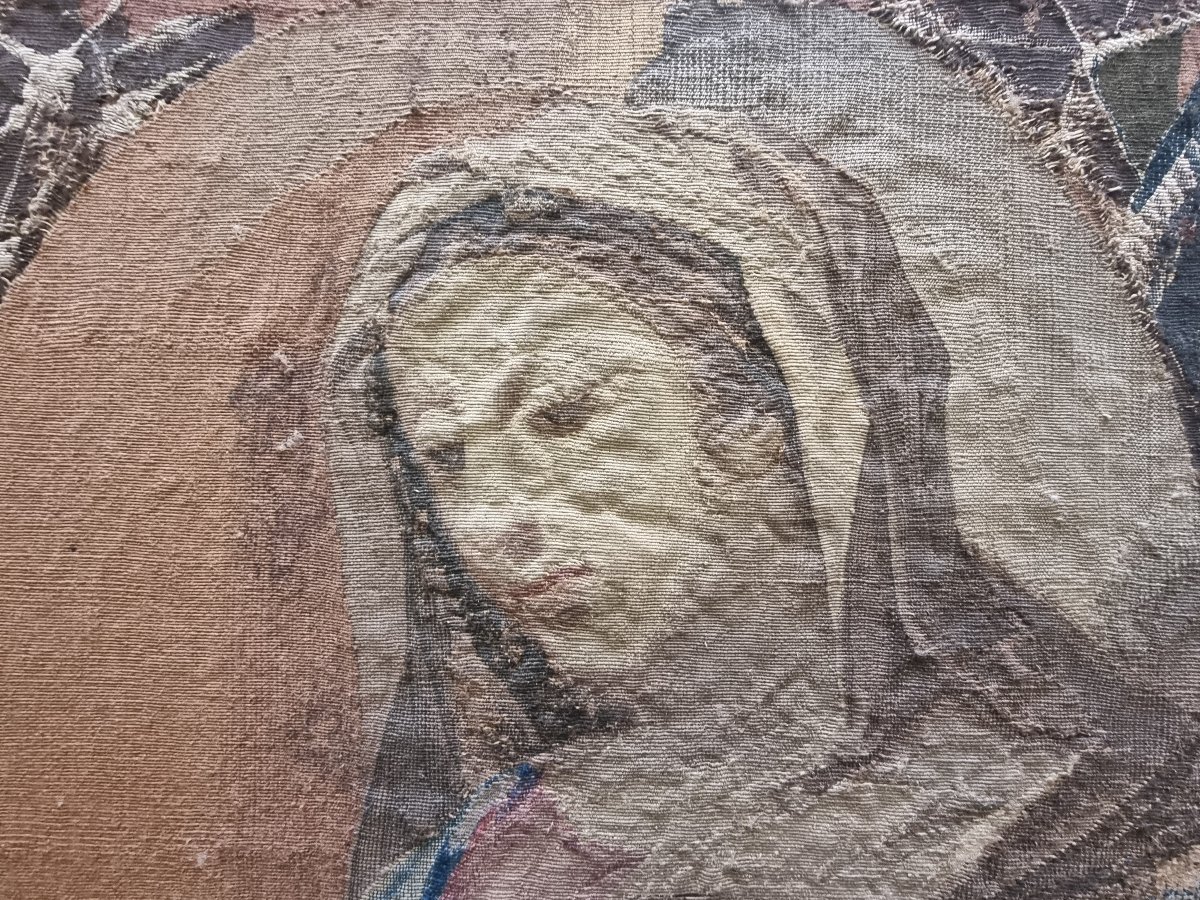 Tapisserie représentant la Vierge Marie - MTapisseries San Michele (Rome) - XVIII siècle-photo-2