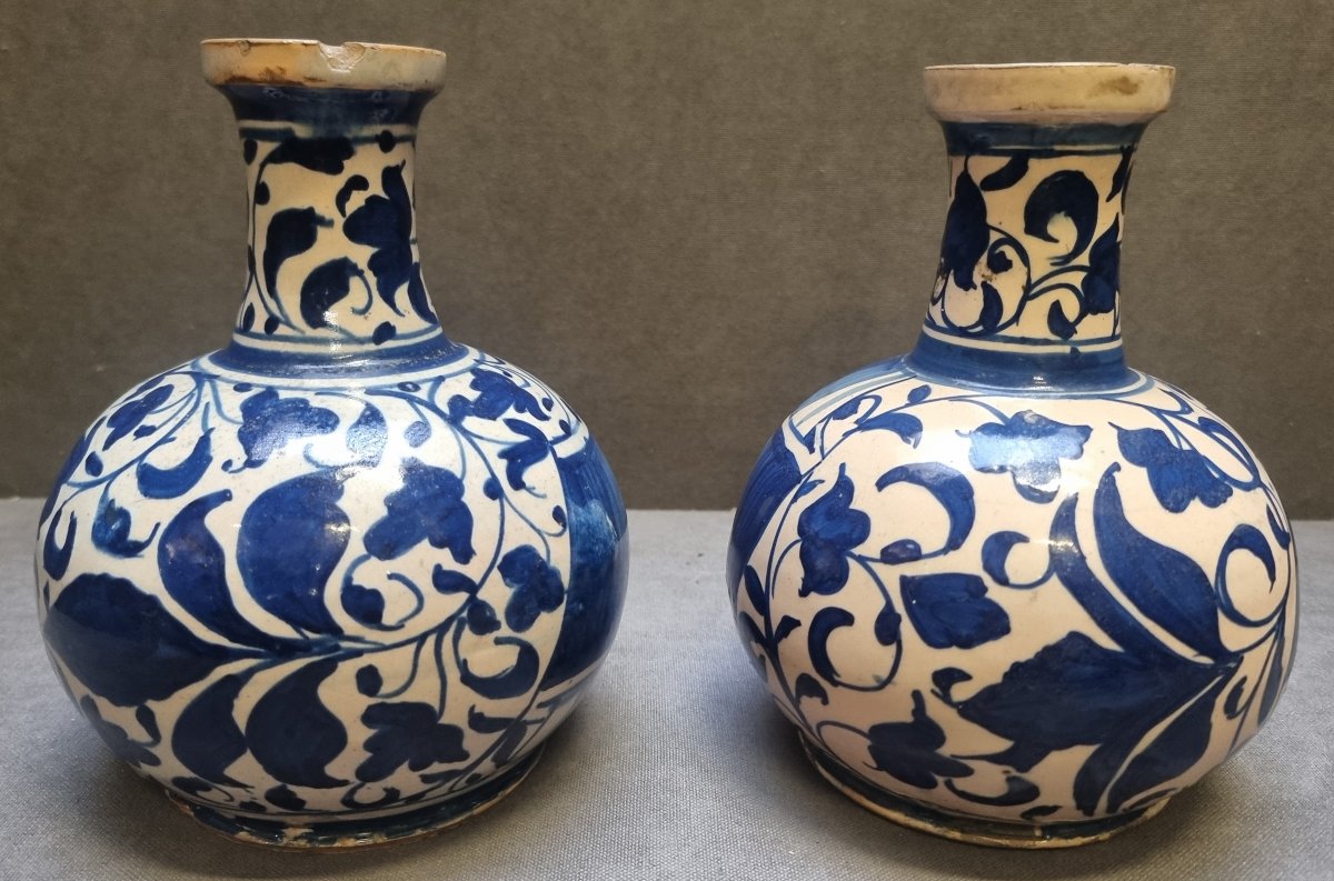 Pair Of Pharmacy Jars - Faenza, Mid-16th Century-photo-3