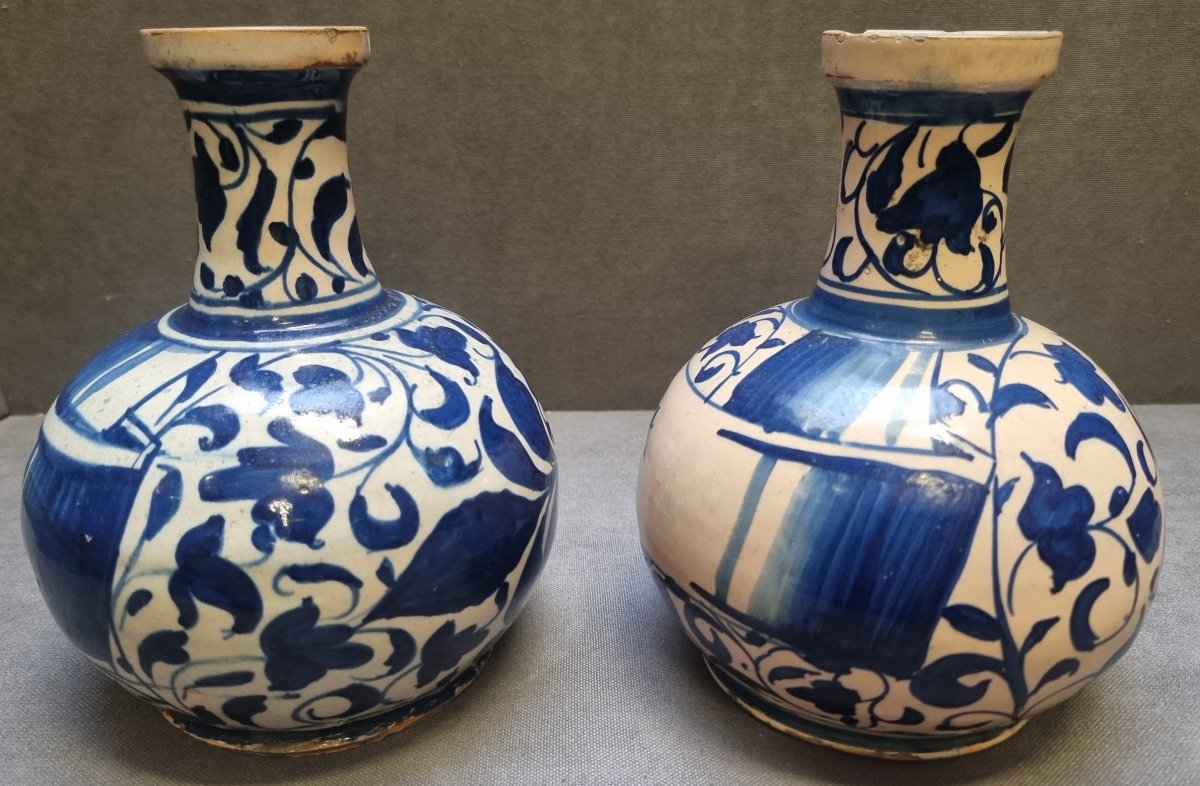 Pair Of Pharmacy Jars - Faenza, Mid-16th Century-photo-4
