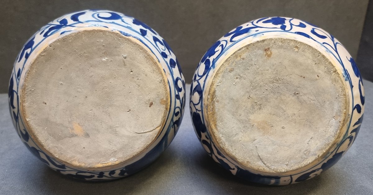 Pair Of Pharmacy Jars - Faenza, Mid-16th Century-photo-2