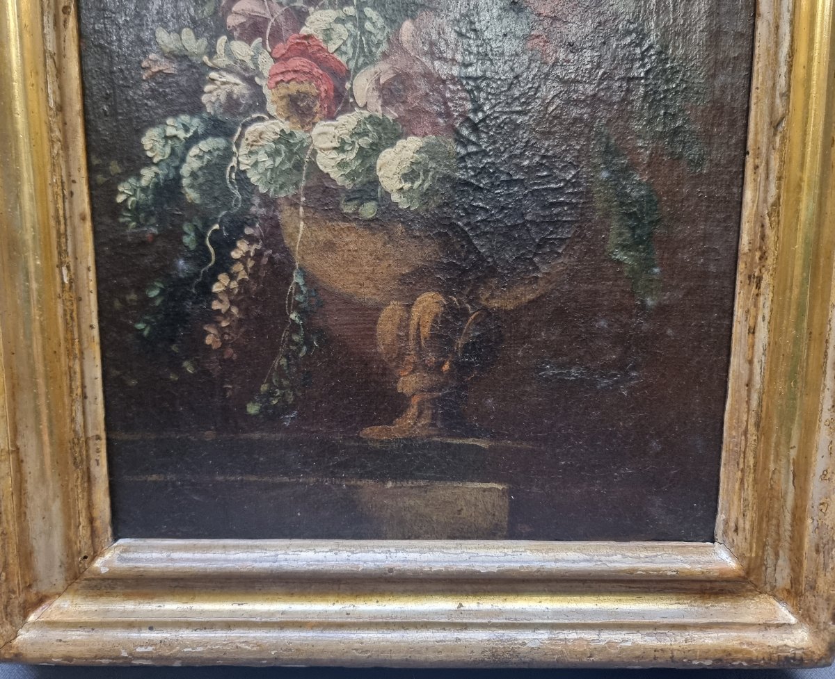 Nature morte - Huile sur toile - Début du XVIIIe siècle - cadre d'époque-photo-1