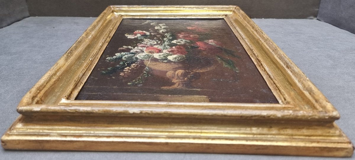 Nature morte - Huile sur toile - Début du XVIIIe siècle - cadre d'époque-photo-4