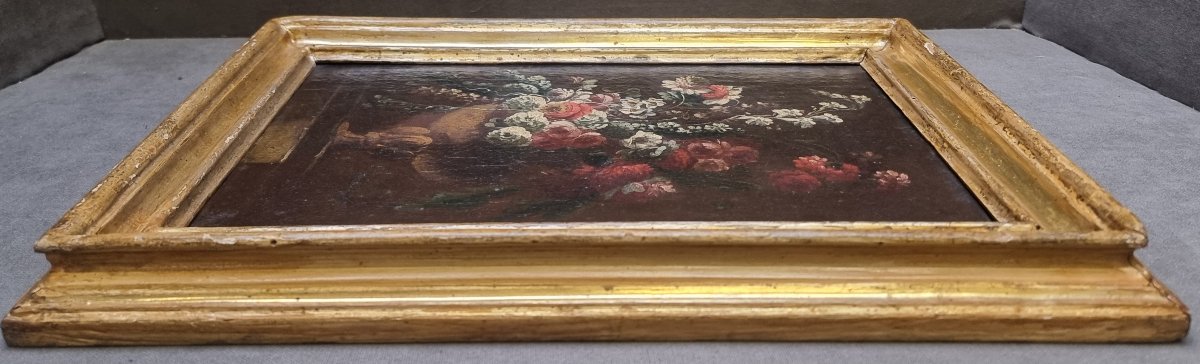 Nature morte - Huile sur toile - Début du XVIIIe siècle - cadre d'époque-photo-5