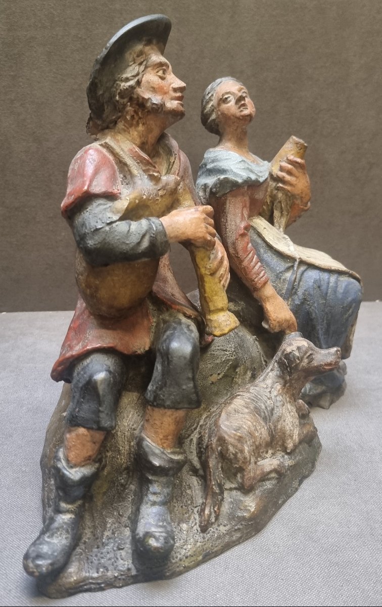 Terracotta Sculpture - Folkloric Scene - Central Italy - Mid-19th Century-photo-2
