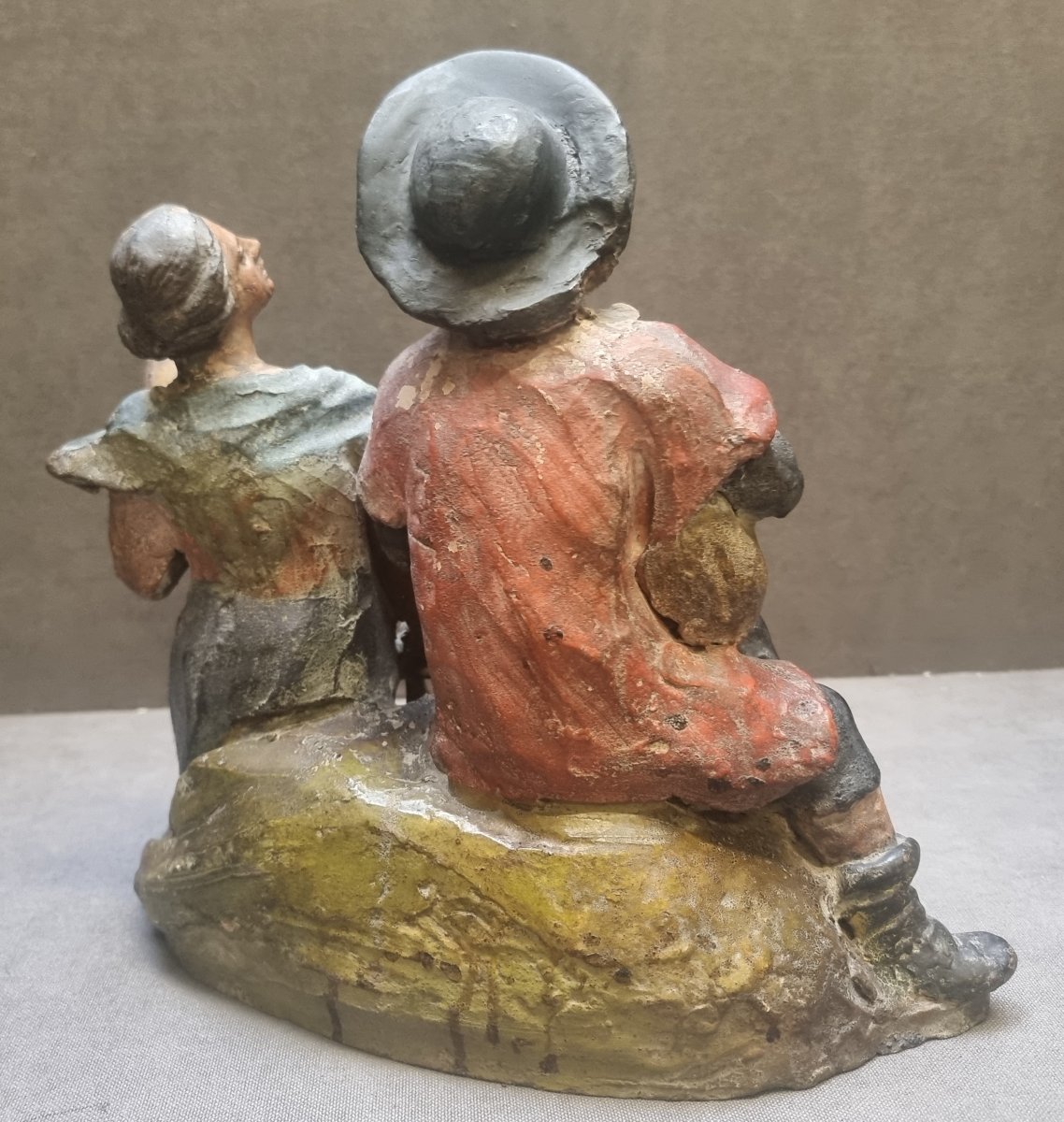 Terracotta Sculpture - Folkloric Scene - Central Italy - Mid-19th Century-photo-3
