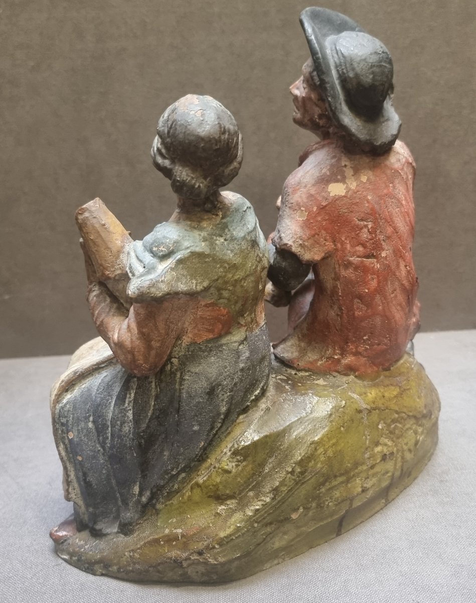 Terracotta Sculpture - Folkloric Scene - Central Italy - Mid-19th Century-photo-4