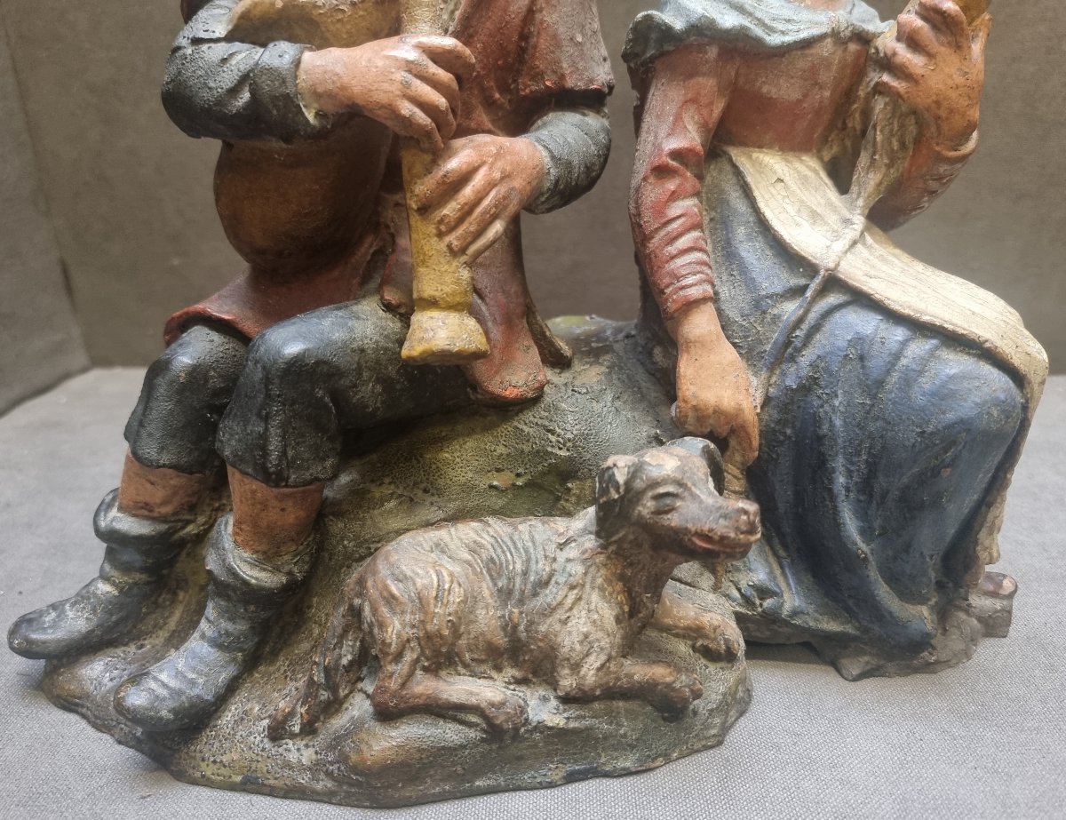 Terracotta Sculpture - Folkloric Scene - Central Italy - Mid-19th Century-photo-4