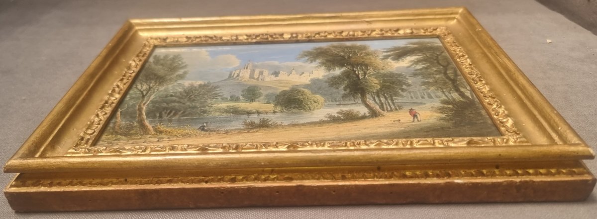 Watercolor Painting - Landscape - Central Italy - 19th Century-photo-4