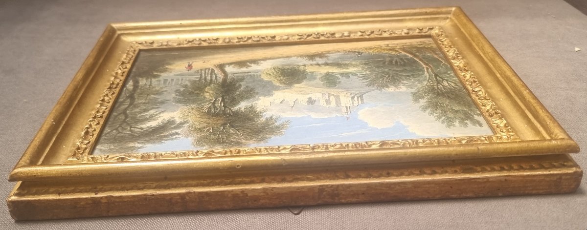 Watercolor Painting - Landscape - Central Italy - 19th Century-photo-2
