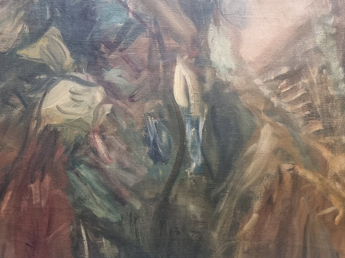 Oil On Canvas - Figures In Costume - Vincenzo La Bella (naples 1872 – Naples 1954) -photo-4