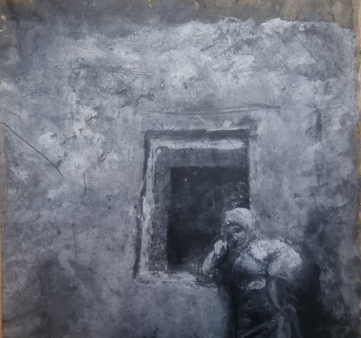 Aquarelle sur carton - Femme du peuple des Abruzzes - Fin du XIXe siècle-photo-2