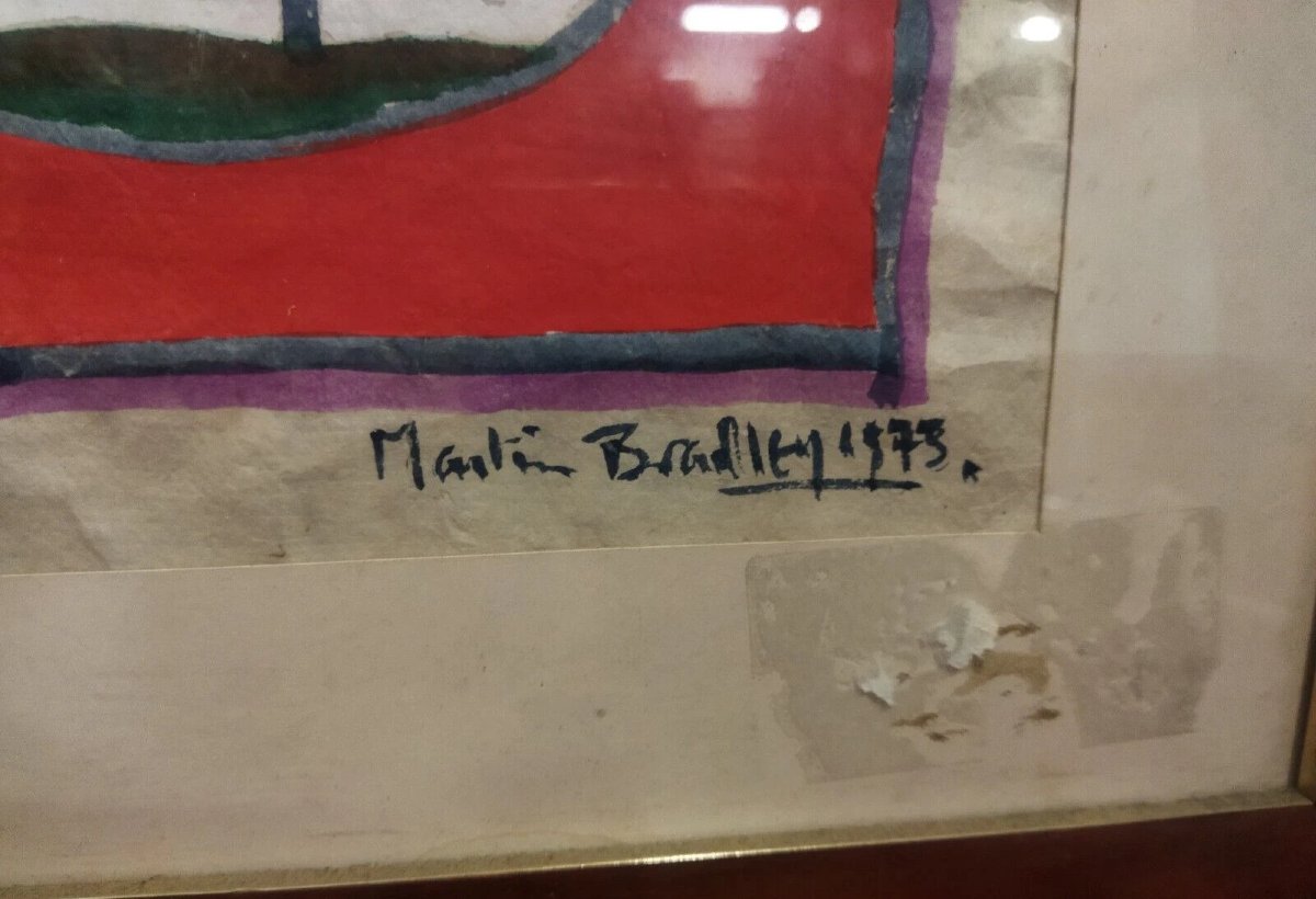 Painting - Mixed Media  - Holyday 1973 - Martin Bradley  (1931–2023)-photo-2