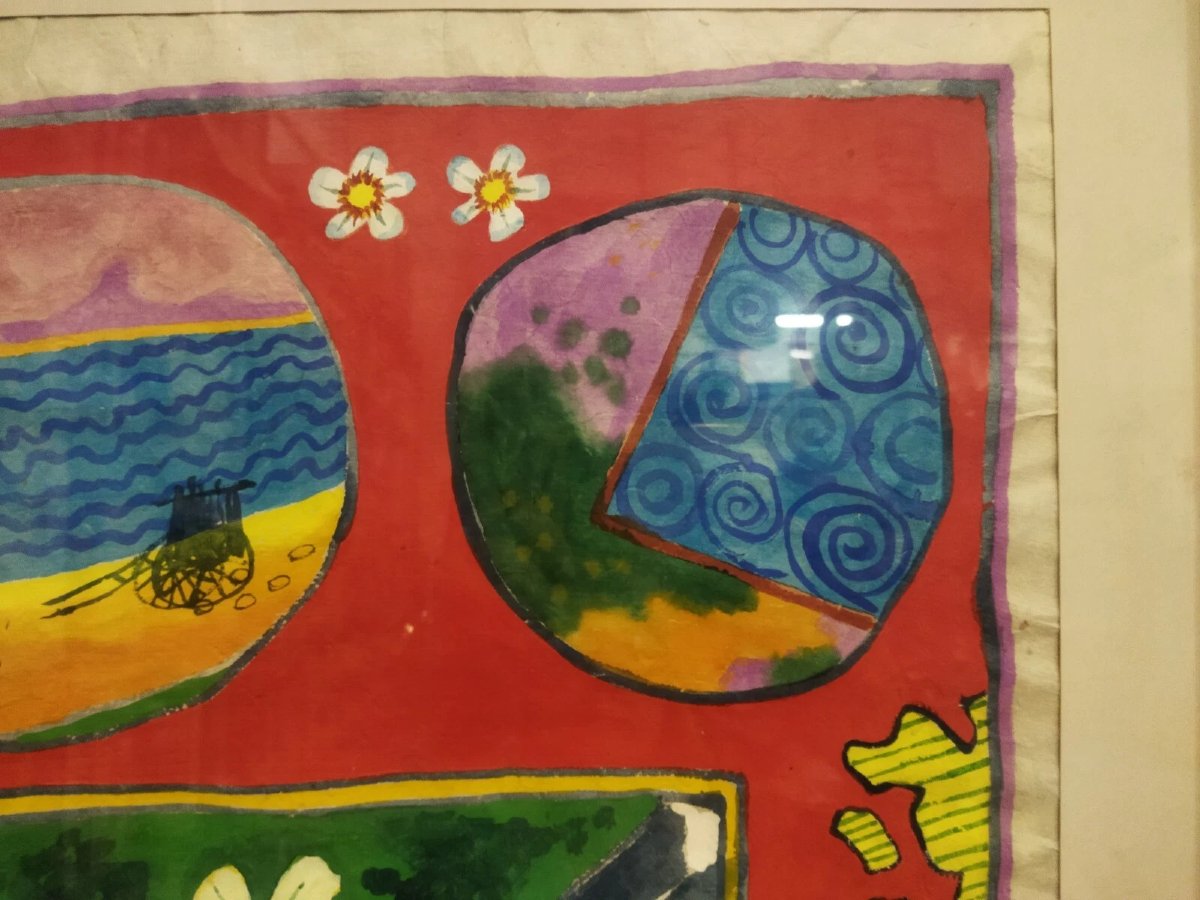 Painting - Mixed Media  - Holyday 1973 - Martin Bradley  (1931–2023)-photo-1