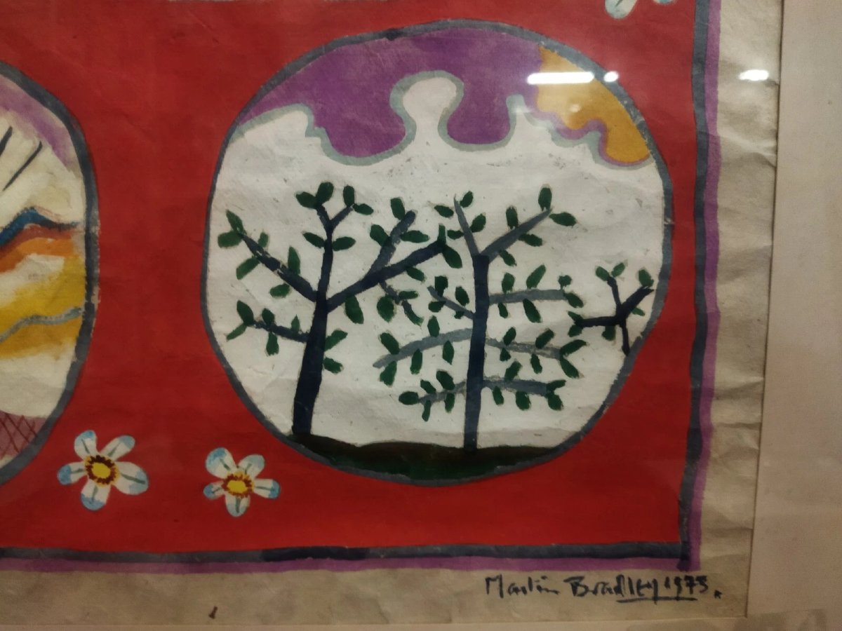Painting - Mixed Media  - Holyday 1973 - Martin Bradley  (1931–2023)-photo-4