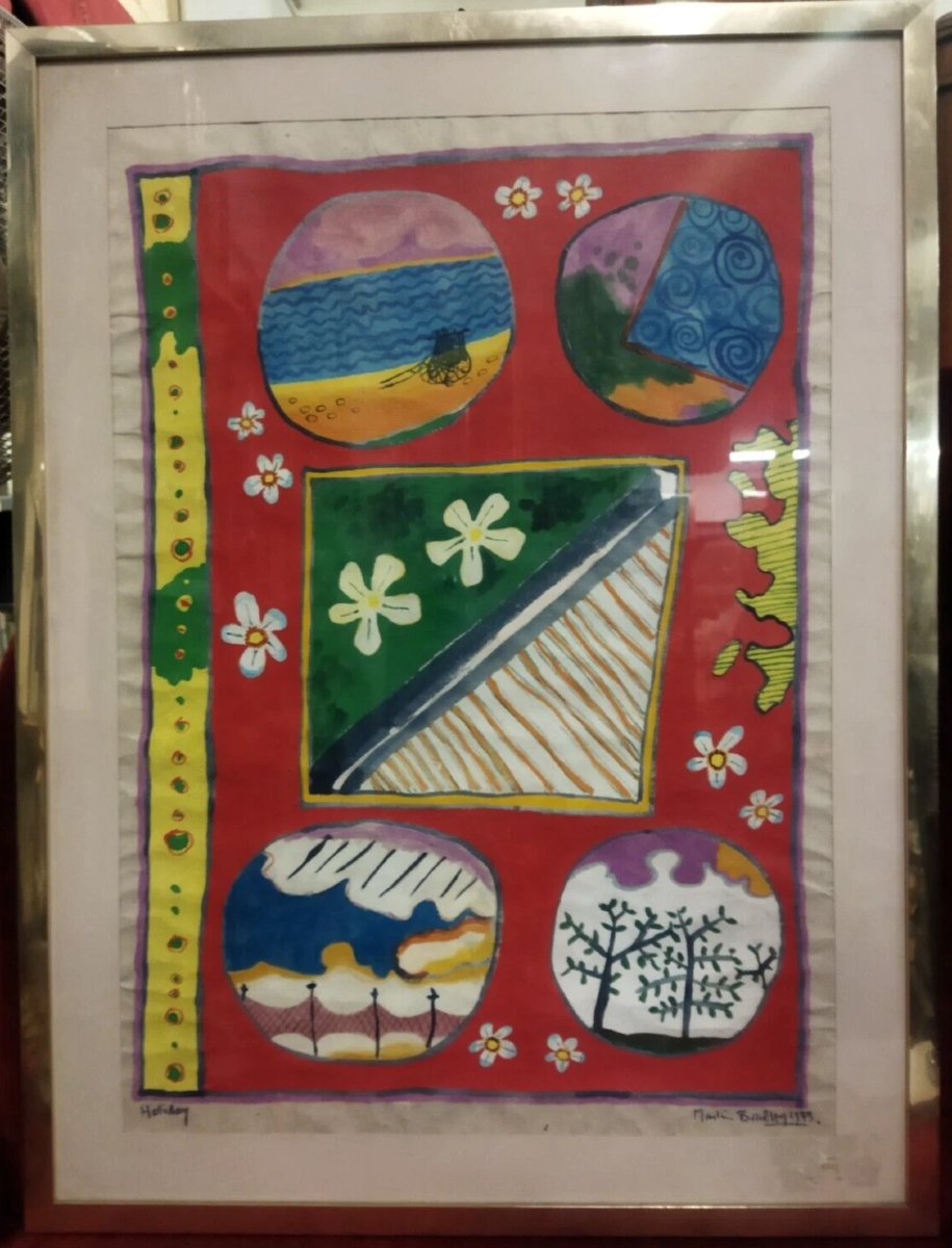 Painting - Mixed Media  - Holyday 1973 - Martin Bradley  (1931–2023)