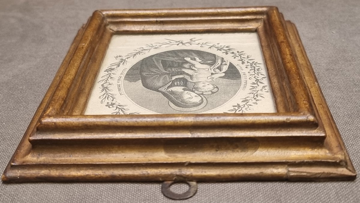 Small Gold-plated Frame From The 17th Century-photo-1