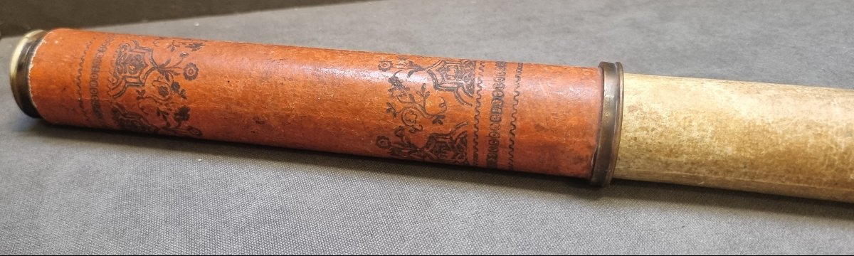 Cardboard And Horn Telescope - Leonardo Semitecolo - Venice - 19th Century-photo-2