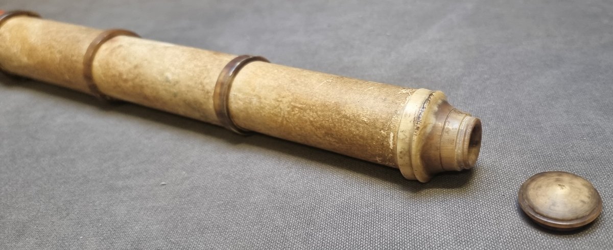 Cardboard And Horn Telescope - Leonardo Semitecolo - Venice - 19th Century-photo-3
