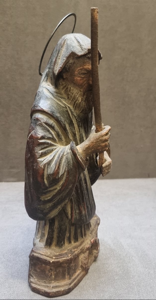 Sculpture en bois sculpté et peint – San Francesco di Paola – Italie du Sud-photo-2
