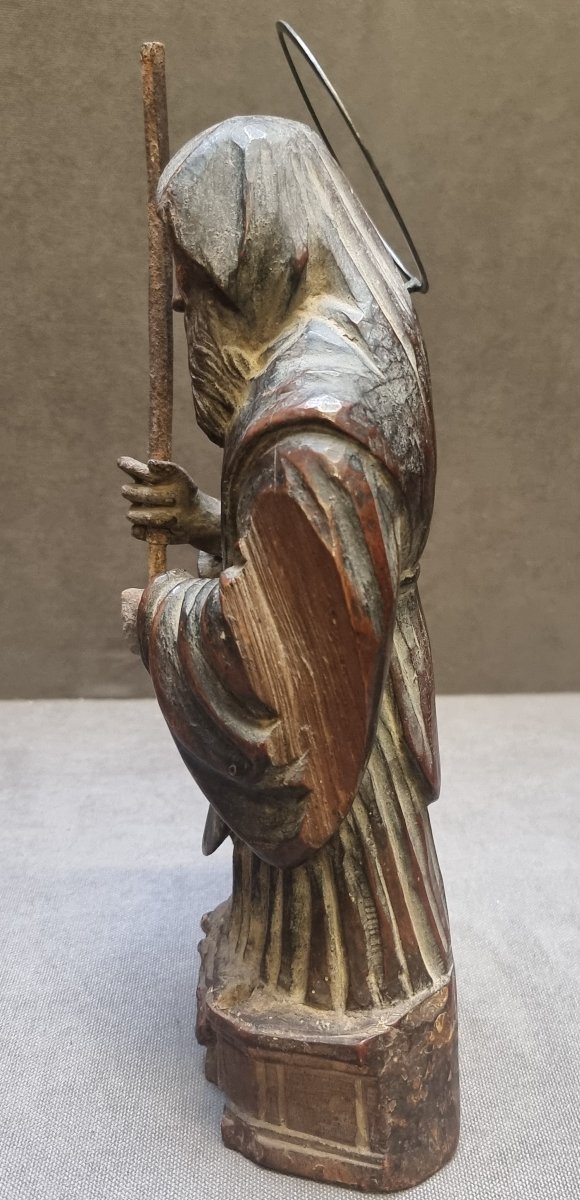 Sculpture en bois sculpté et peint – San Francesco di Paola – Italie du Sud-photo-4