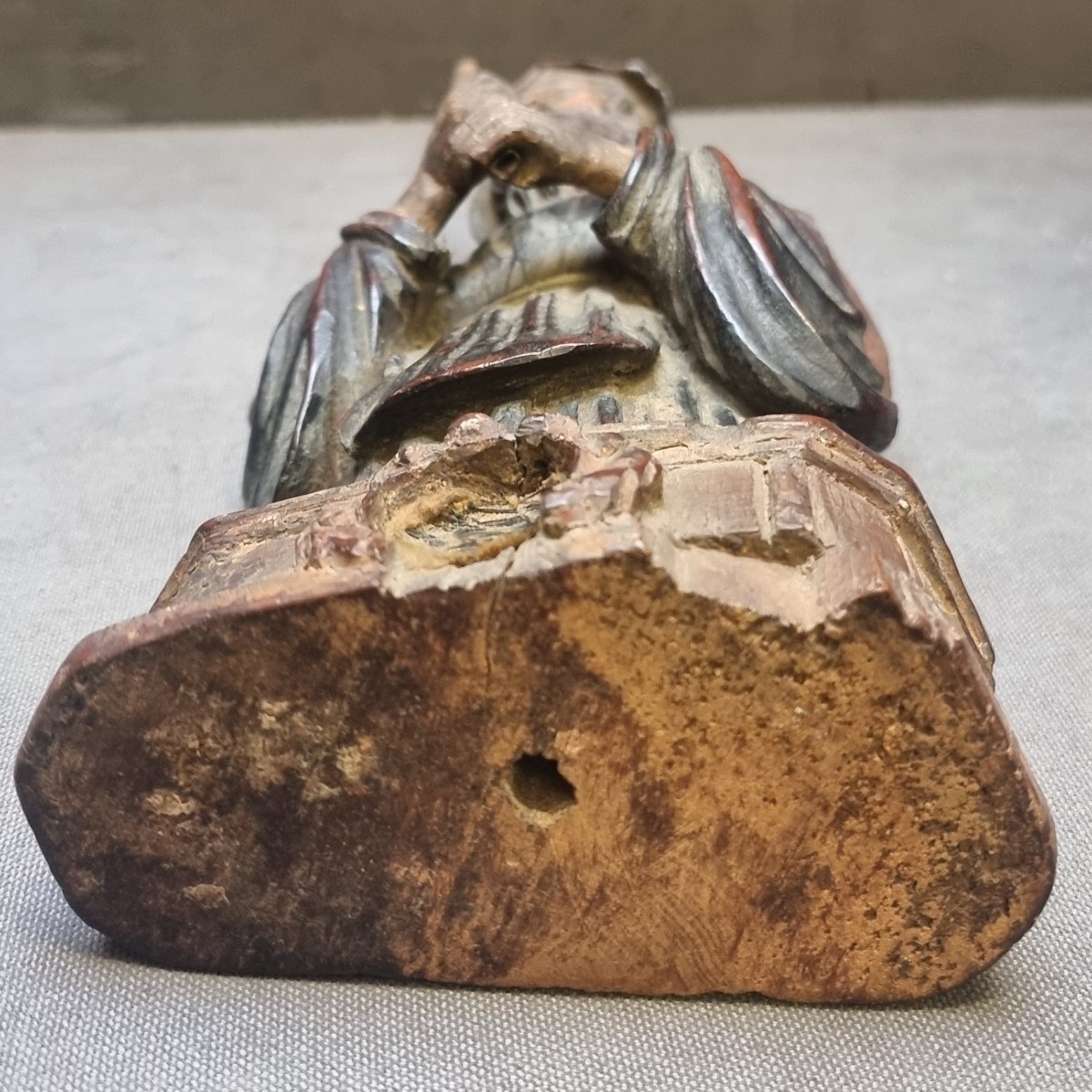 Sculpture en bois sculpté et peint – San Francesco di Paola – Italie du Sud-photo-1