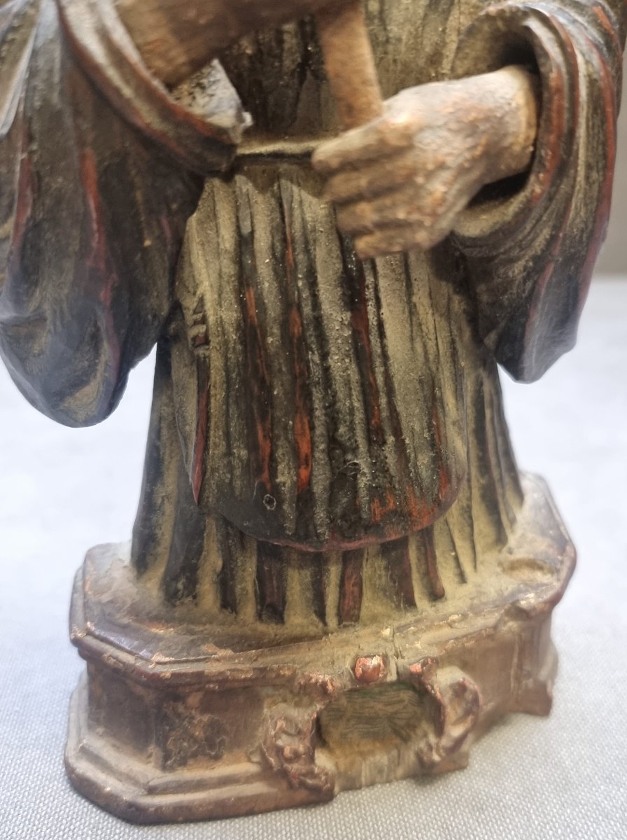 Sculpture en bois sculpté et peint – San Francesco di Paola – Italie du Sud-photo-3