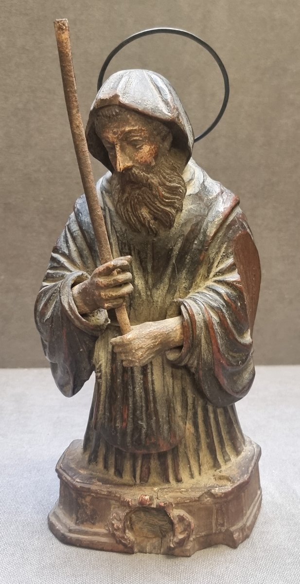 Sculpture en bois sculpté et peint – San Francesco di Paola – Italie du Sud