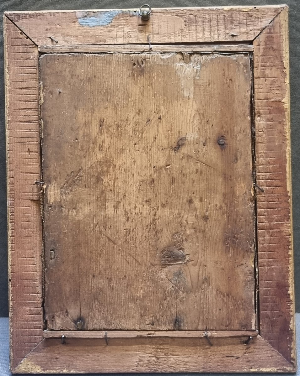 Huile sur toile marouflée sur panneau – Sainte Famille – Atelier romain, début du XIXe siècle-photo-1