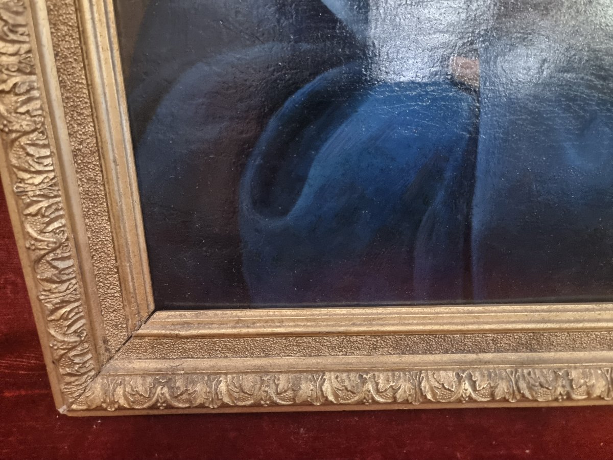 Huile sur cuivre – Madonna del Dito – École de Carlo Dolci – XVIIIe siècle-photo-1
