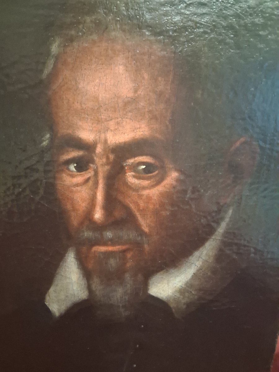  Huile sur toile – Portrait d'homme – Italie du Nord – Début du XVIIe siècle-photo-2