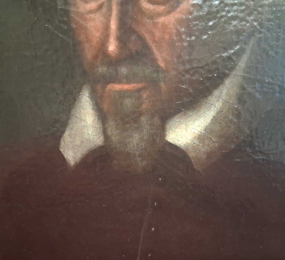  Huile sur toile – Portrait d'homme – Italie du Nord – Début du XVIIe siècle-photo-3