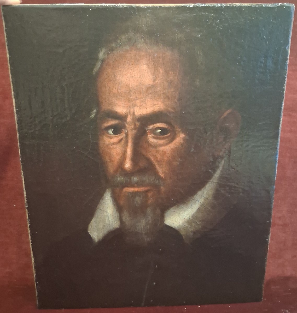  Huile sur toile – Portrait d'homme – Italie du Nord – Début du XVIIe siècle