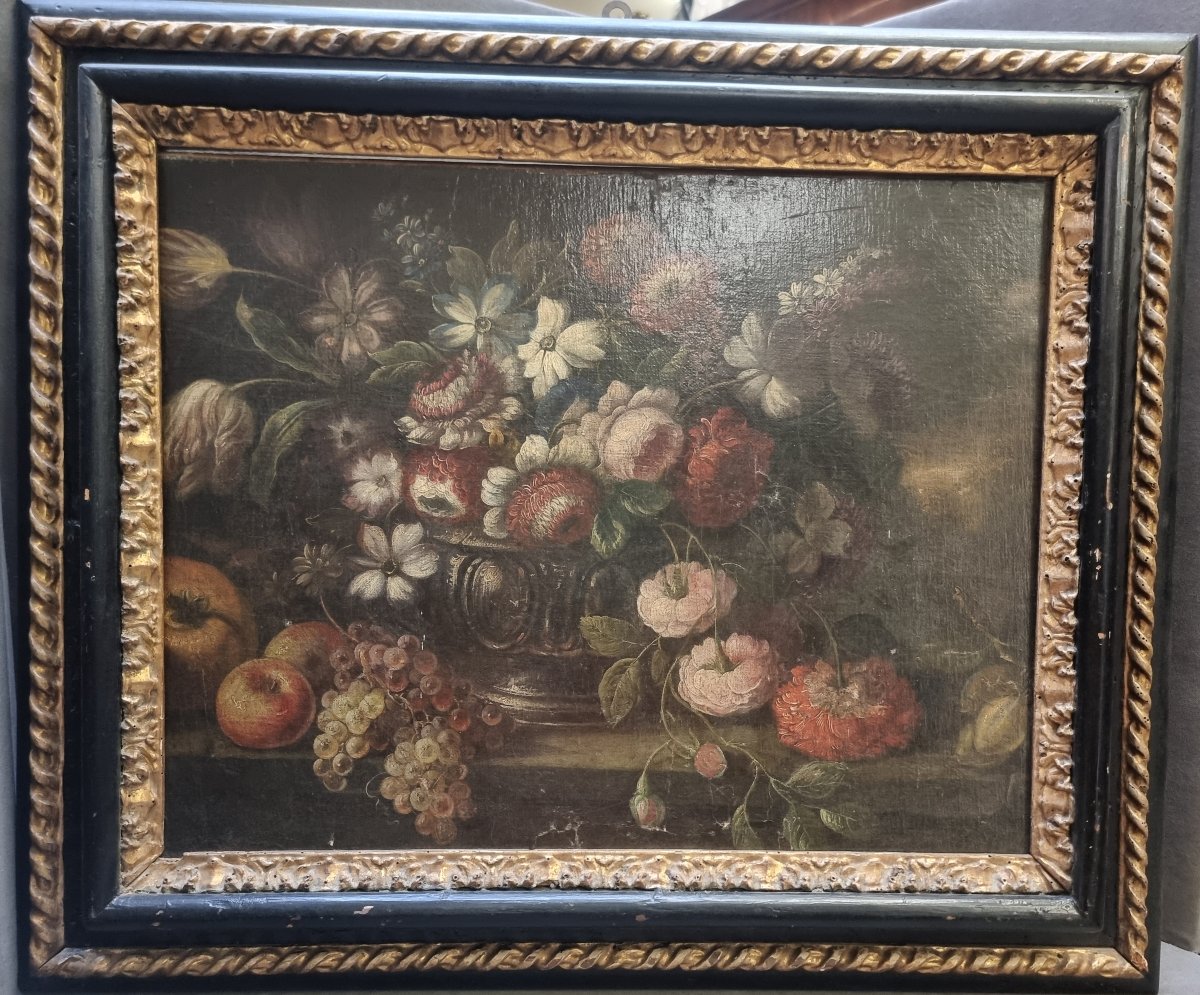 Oil Painting On Canvas - Still Life - 17th Century