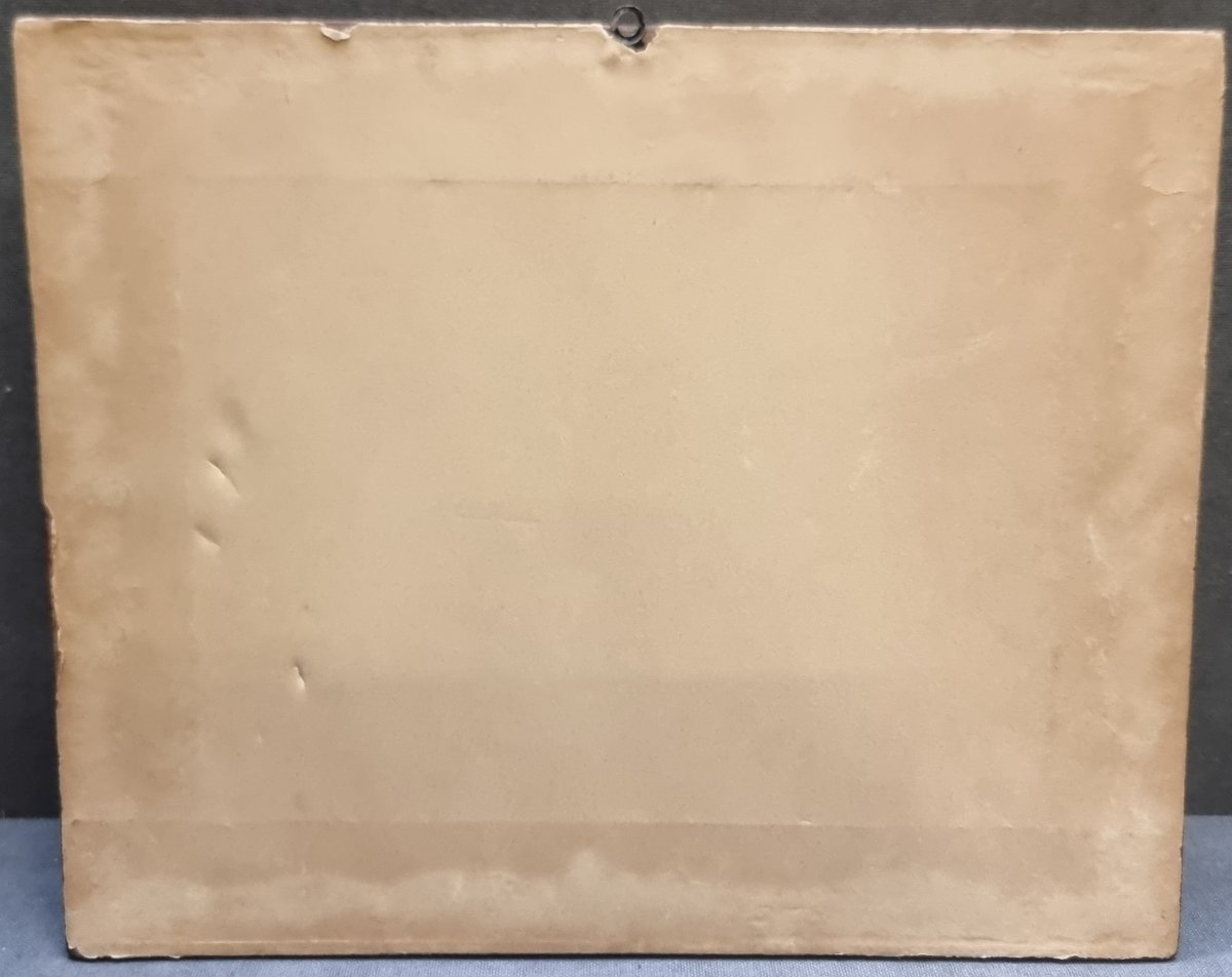 Oil Painting On Cardboard - Study Of Goats - 19th Century-photo-3