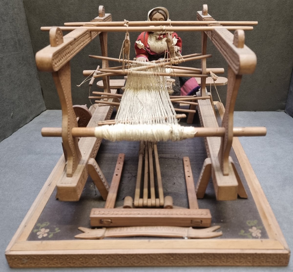 Maquette de métier à tisser sarde avec tisserand – 9 septembre 1954-photo-4