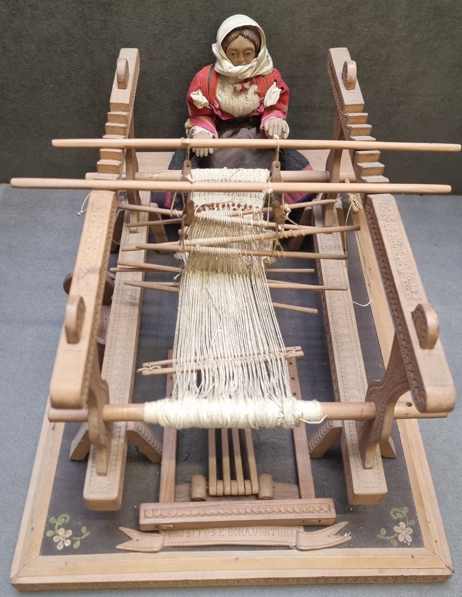 Maquette de métier à tisser sarde avec tisserand – 9 septembre 1954-photo-2