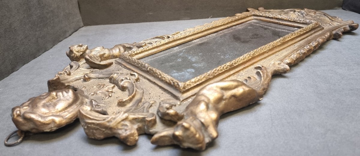 Paire de miroirs d'une extrême rareté – Rome, XVIIe siècle – Baroque-photo-3