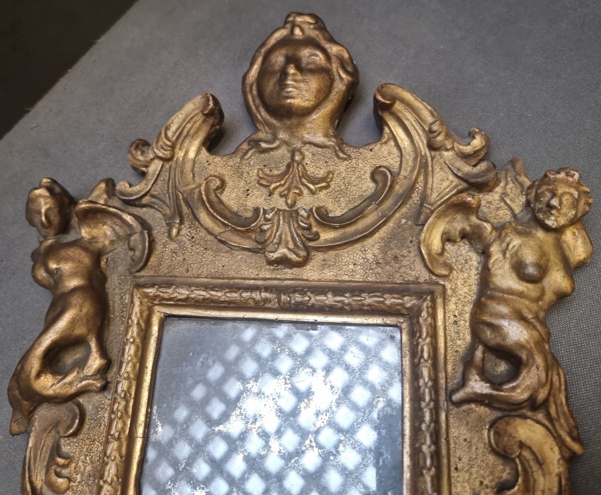 Paire de miroirs d'une extrême rareté – Rome, XVIIe siècle – Baroque-photo-5