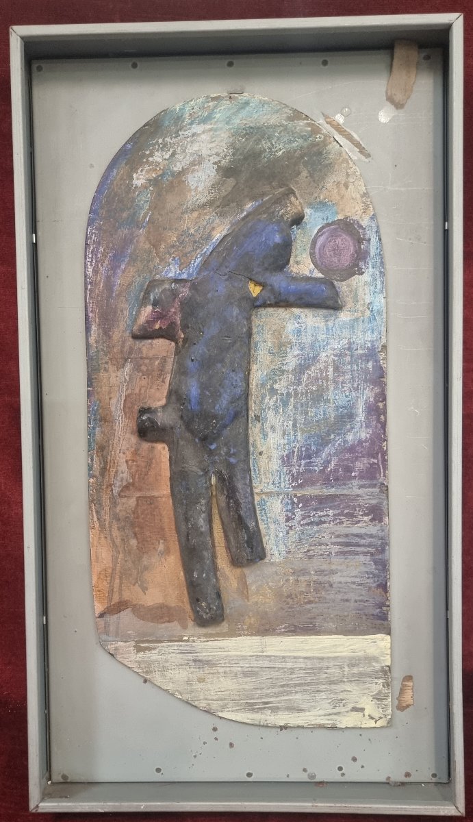 Mixed Media (plaster/terracotta On Plywood) — Work By Bruno Ceccobelli 