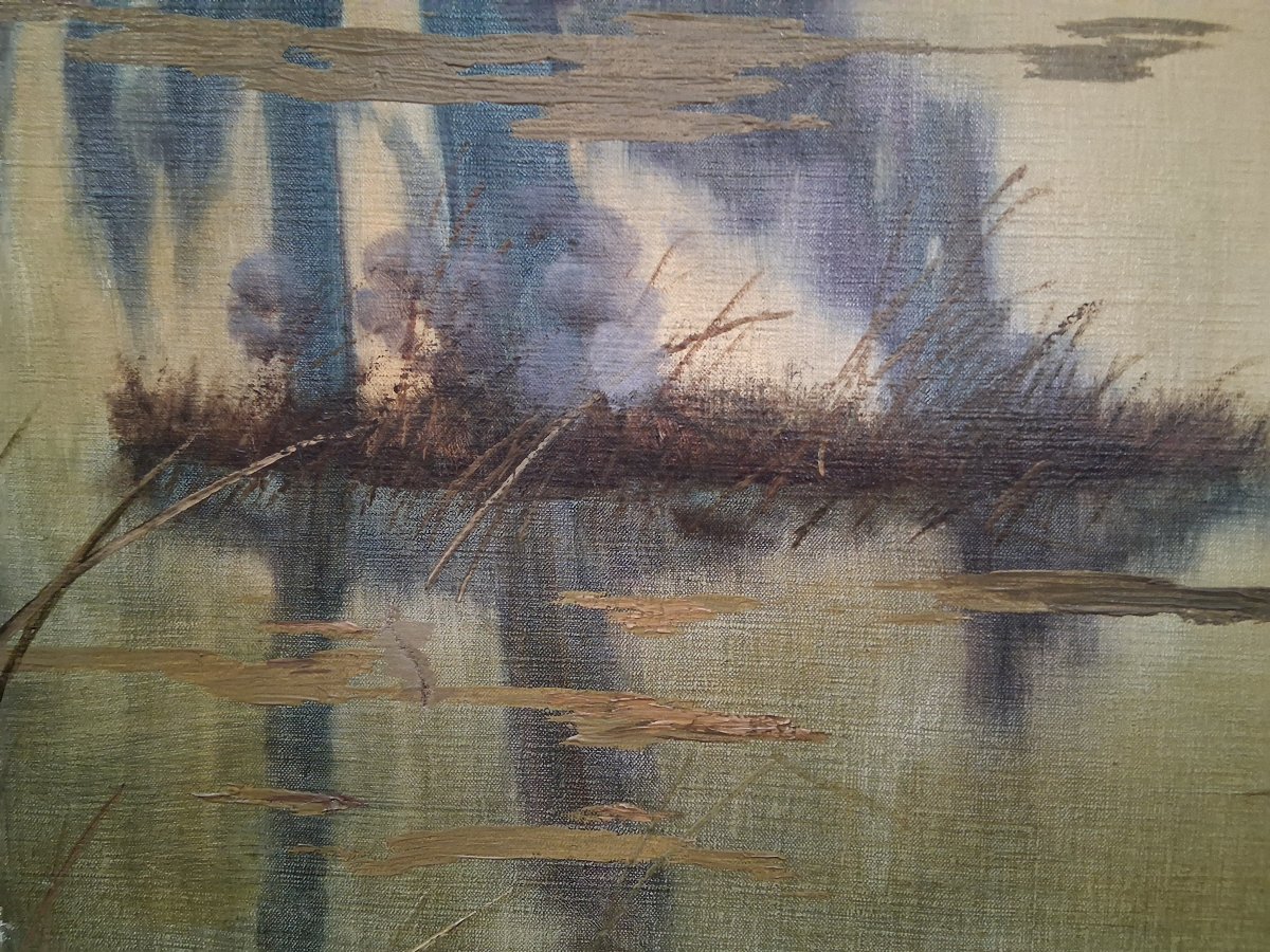 Oil On Canvas, 1893 - Landscape - Enrique Serra (barcelona, 1858 – Rome, 1918)-photo-2