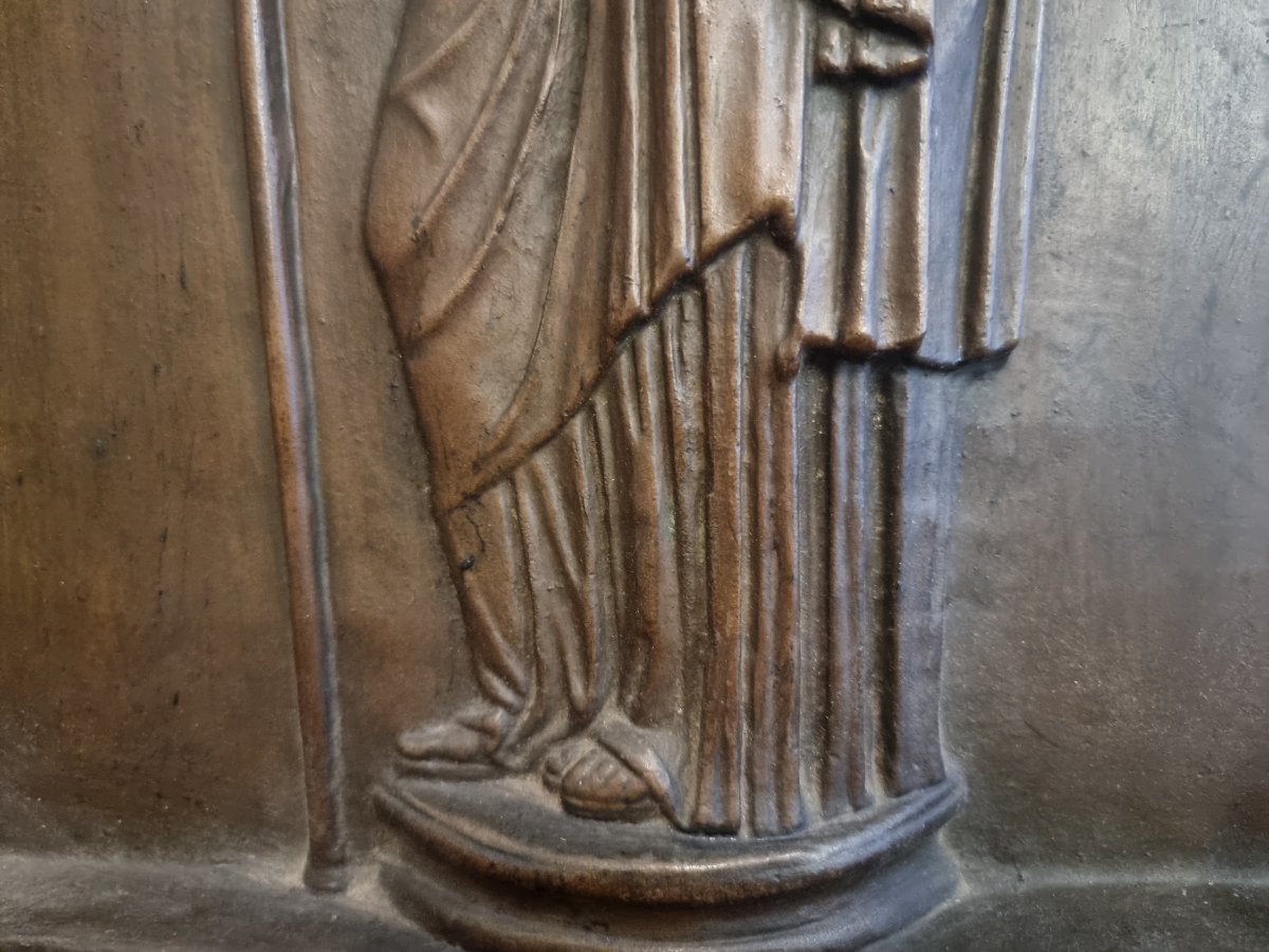 Bronze Bas-relief Depicting A Vestal Virgin - France, Late 19th Century-photo-4