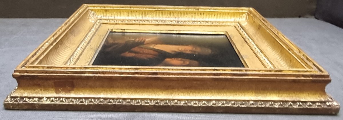 Oil Painting On Zinc Sheet - 19th-century Flemish Artist - Contemporary Frame-photo-2
