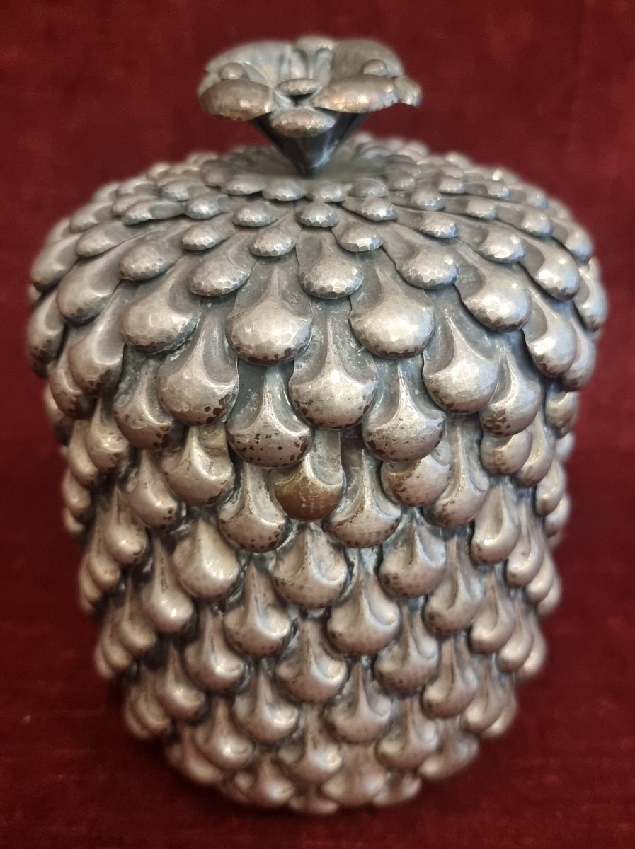 925 Sterling Silver Tobacco Box With Wooden Interior  - Italy, G. Vavassori - 1970s-photo-2
