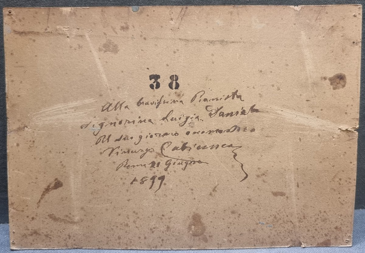 Oil On Cardboard - Marina, Dated 1891 - Vincenzo Cabianca (verona 1827 - Rome 1902)-photo-1